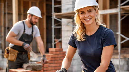 Kvindelige tømre og en murer hos lokale håndværkere i Nordsjælland og København og resten af landet